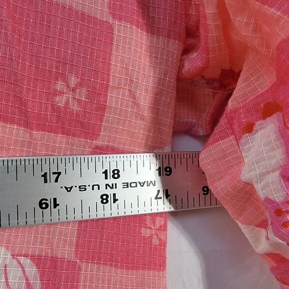 Beach Time 2 Piece Outfit Set Pink 100% Cotton Top & Bottom Shorts Women's Sz M - Picture 8 of 9